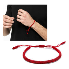 Cargar imagen en el visor de la galería, Pulsera Unisex Protección Energias Hilo Rojo 0 Mm 25 Cm