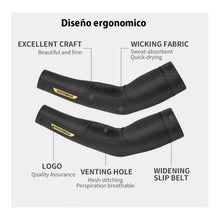 Cargar imagen en el visor de la galería, Mangas De Ciclismo Deportes Rockbros Proteccion Uv Xl Negro
