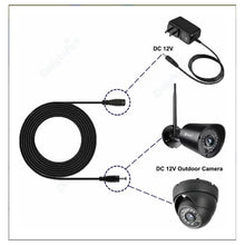 Cargar imagen en el visor de la galería, Cable Extension 5mts 12v Para Camara De Seguridad Vshop Negro