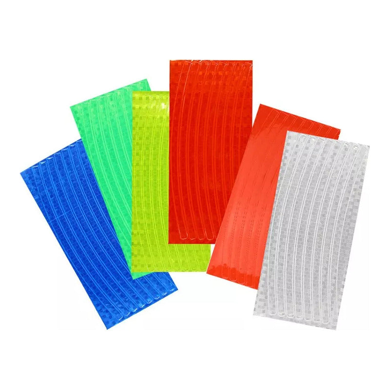 30 Pcs Multiuso Bicicleta Adhesivo Reflectante Sticker Azul