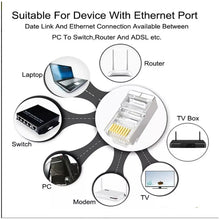 Cargar imagen en el visor de la galería, 60 Conector Cat6 Ez Rj45 Metálico Blindado Terminal Rojo /uss