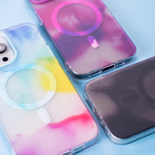 Load image into Gallery viewer, Carcasa Magsafe Colorida Para iPhone 14 Azul Claro Acuarela