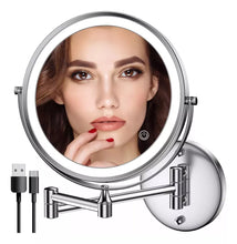 Load image into Gallery viewer, Espejo Iluminado De Pared Recargable De Doble Zoom X7