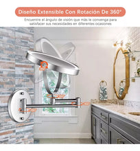 Load image into Gallery viewer, Espejo Iluminado De Pared Recargable De Doble Zoom X7
