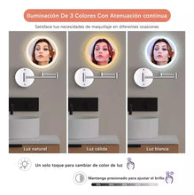 Load image into Gallery viewer, Espejo Iluminado De Pared Recargable De Doble Zoom X7