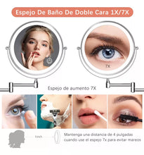 Load image into Gallery viewer, Espejo Iluminado De Pared Recargable De Doble Zoom X7