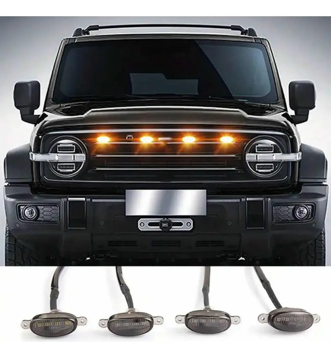 Luces LED Tipo Raptor Universal X4 para Parrilla/Rejilla