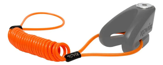 Cuerda De Seguridad Kovix Para Candados De Disco Naranjo