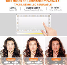 Load image into Gallery viewer, Espejo De Maquillaje De Visera De Coche Con 3 Modos Luz Led