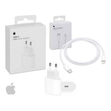 Cargar imagen en el visor de la galería, Cargador Apple 20w iPhone Carga Rápida con Usb-c A Lightning | nuevo