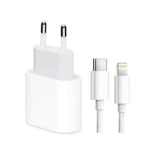 Cargar imagen en el visor de la galería, Cargador Apple 20w iPhone Carga Rápida con Usb-c A Lightning | nuevo