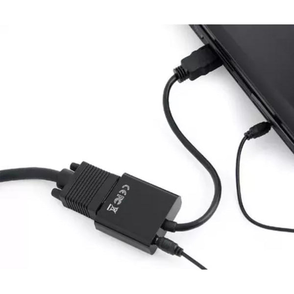 Adaptador Convertidor HDMI a VGA con Audio 3.5mm - Full HD 1080p