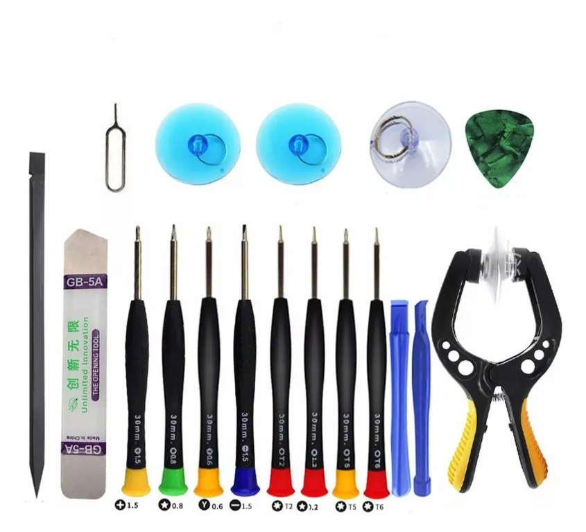 Kit Herramientas Reparación 18 En 1 Pinza Separador Display