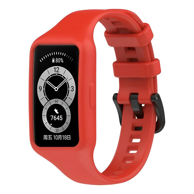 Correa Genérica De 10 Mm Para Huawei Y Honor Band 6 Rojo 5.08 Cm