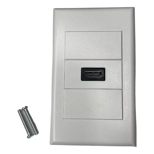 Enchufe Hdtv Hembra Muralla 118x75mm Blanco