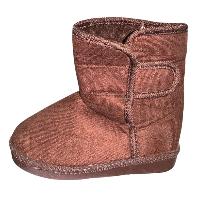 Bota Pantufla De Niño Con Chiporro Marrón Geométrico 27 Cl