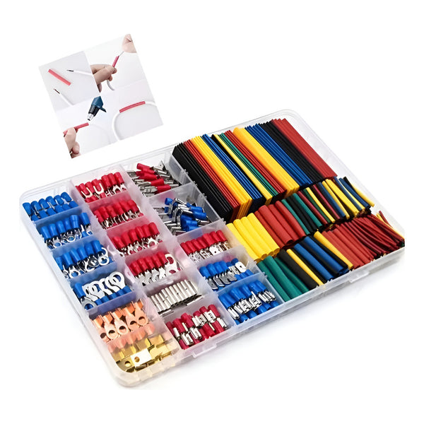 Kit De Tubos Termocontraíbles Retráctiles Conectores Variado