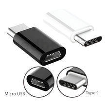 Load image into Gallery viewer, Adaptador Conector Tipo C A Micro Usb V8 Android S-s Plateado
