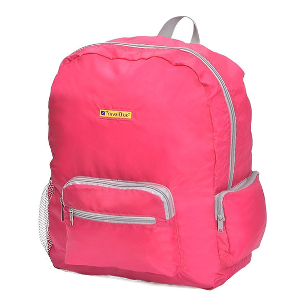 Mochila Grande Plegable Liviana Bolso De Mano Para Viaje 20l Color Rosa