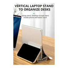 Cargar imagen en el visor de la galería, Soporte Vertical Inducción De Gravedad Para Macbook Portátil Negro
