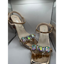 Cargar imagen en el visor de la galería, Sandalias Tacon 8cm Oro Rosa Con Cristales Oro Rosa Tacon 38 Cl
