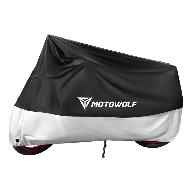 Cobertor De Moto Universal Motowolf 0802 - 4xl Negro/plata