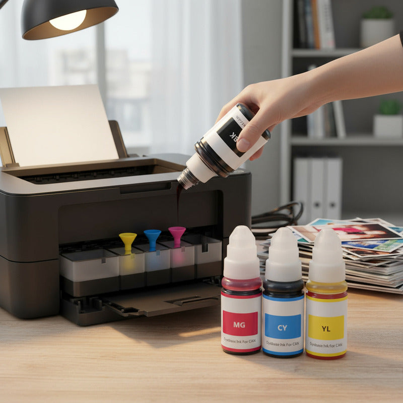 Tinta Gi190 Pack 4 Colores Compatible Con G2100 G2110 G3110 Negro