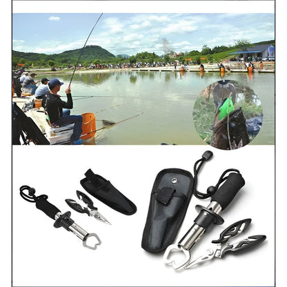Alicate Pesca Acero Inoxidable Quita Anzuelo Señuelo Argolla Negro