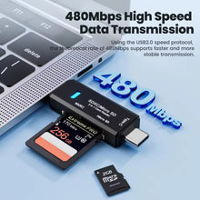 Load image into Gallery viewer, Adaptador 3 En 1 Lector Tarjetas Sd Y Micro Sd, 3.0 Usb Blanco
