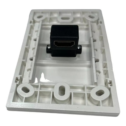 Enchufe Hdtv Hembra Muralla 118x75mm Blanco