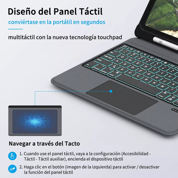 Funda Con Teclado Inalámbrico Para iPad Pro - 12.9 Pulgadas