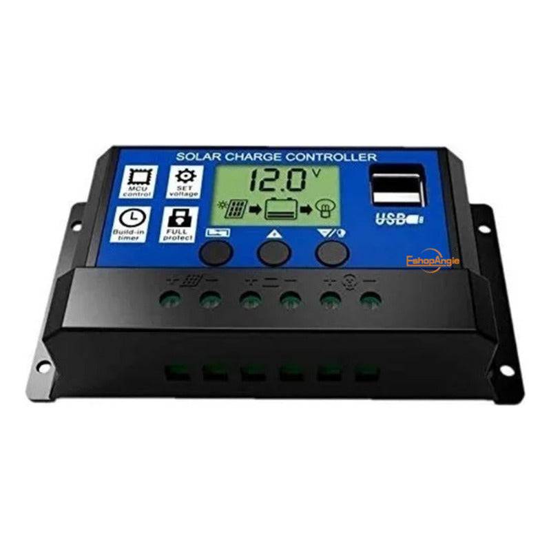 Regulador De Carga Solar Digital 12v 24v 50a 2usb