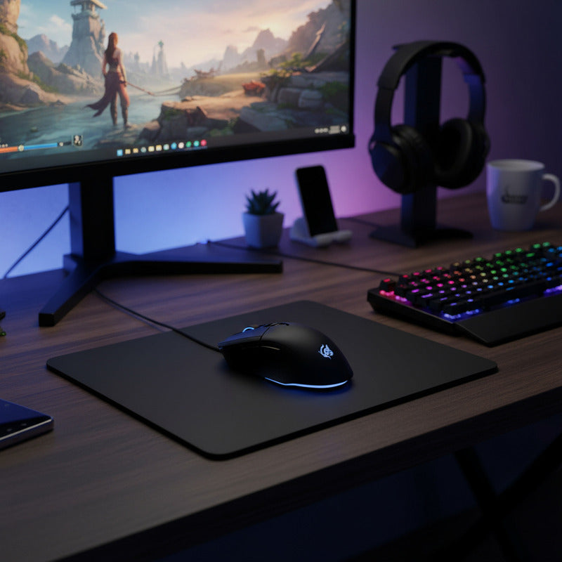 Mouse Pad Rectangular 18x22cm Negro Negro