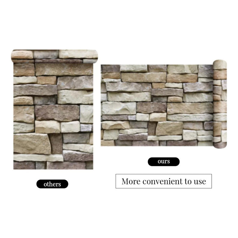 Papel Mural Autoadhesivo 45cm X 1200cm Piedras