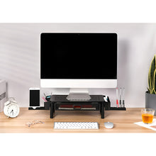 Cargar imagen en el visor de la galería, Base Monitor Soporte 3 Niveles Notebook Cajón Pc Impresora Negro
