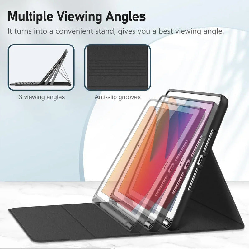 Funda Para iPad 10 Generacion 10.9 2022 Con Teclado Ñ Gris Oscuro