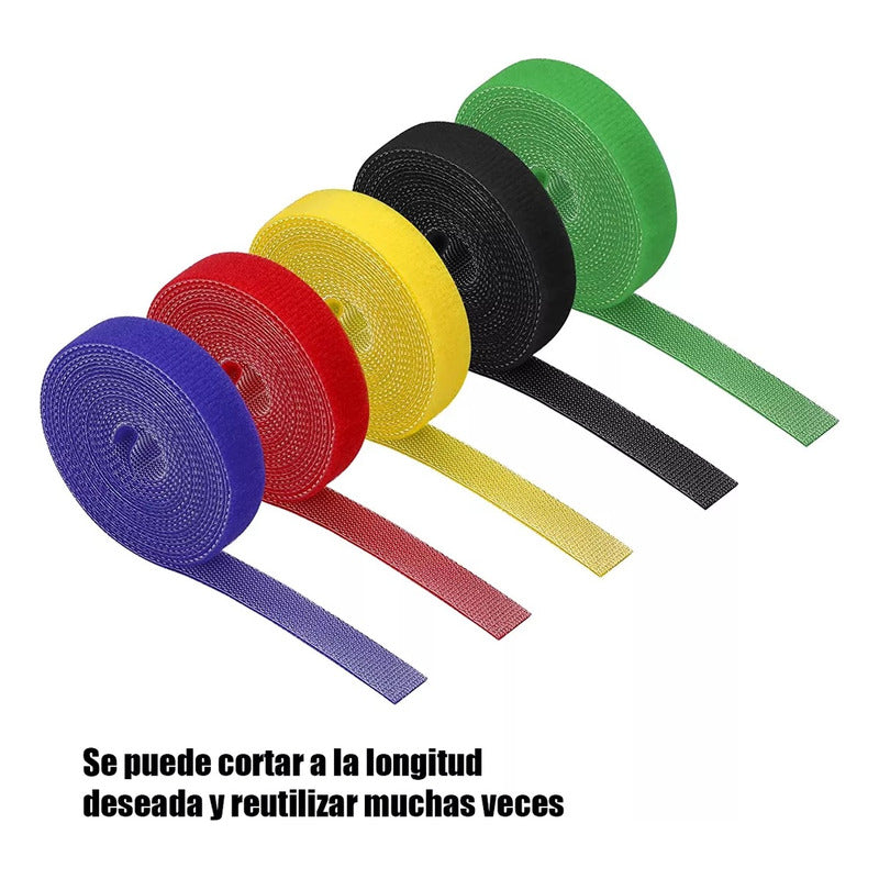 204 Kit Multifunción Organizador Cables Adhesivo Antinudos Varios