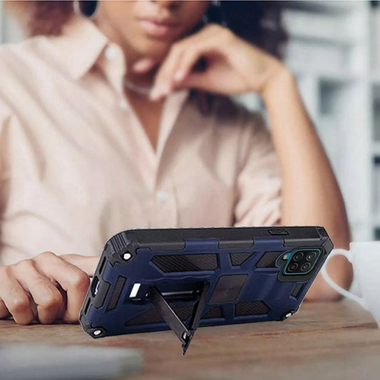 Carcasa Samsung Galaxy M12 / A12 Antishock Reforzada Azul Oscuro