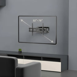 Soporte Con Doble Brazo Tv Lcd Led Plasma 32-70 Pulgadas Negro