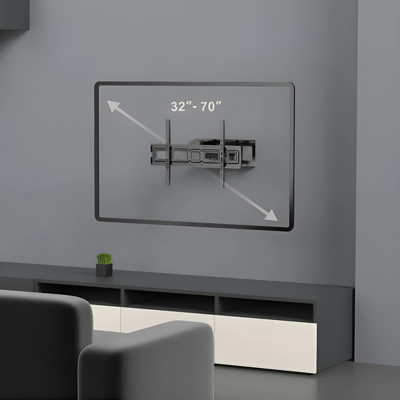 Soporte Con Doble Brazo Tv Lcd Led Plasma 32-70 Pulgadas Negro