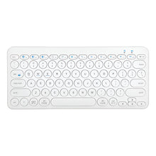 Cargar imagen en el visor de la galería, Teclado Retro Punk Estilo 78 Teclado K380 Bluetooth 5.0 Blanco Blanco
