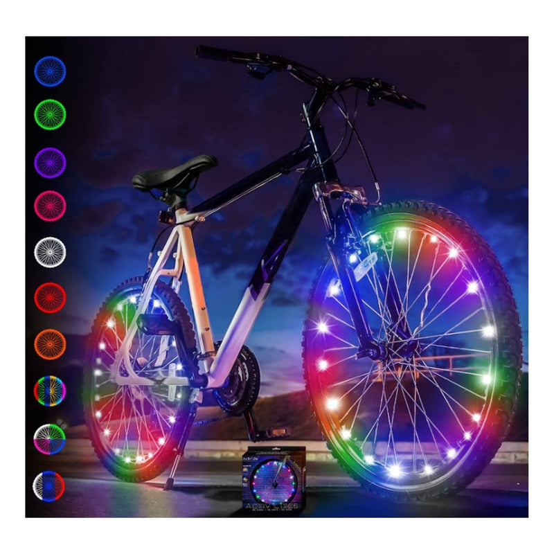 Luz Led Para Señalización Nocturna De Ruedas De Bicicleta Colores