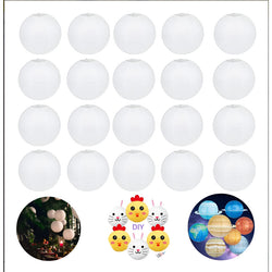 20 Piezas Lamparas Chinas/lamparas Chinas De Papel Blanco Lamparas