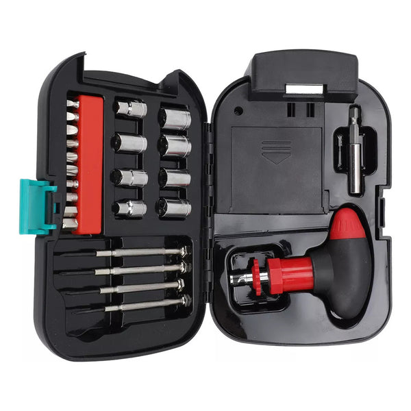 Juego De Linternas Con Luz Caja De Herramientas Luz 24 Pcs Negro