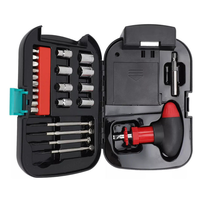 Juego De Linternas Con Luz Caja De Herramientas Luz 24 Pcs Negro