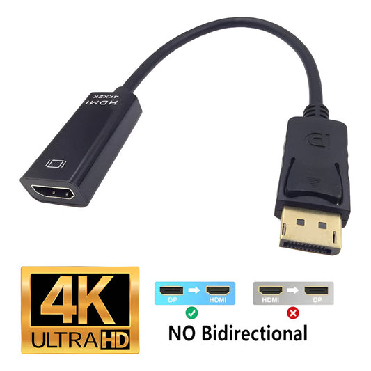 Cable Adaptador Displayport A Hdmi - Dp A Hdmi Negro Negro