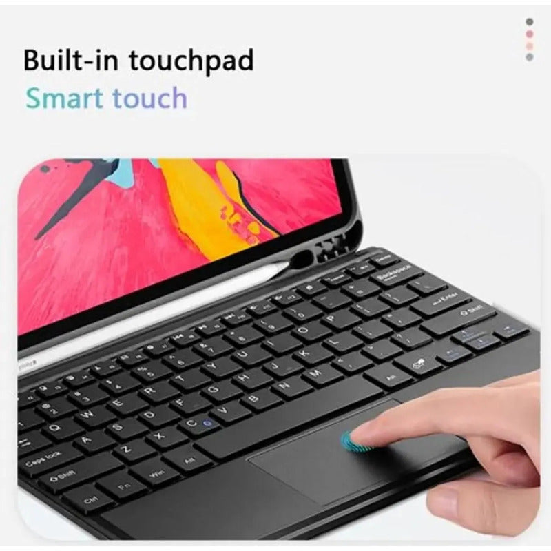 Funda Carcasa Con Teclado Touchpad Para iPad 10.2 7/8/9 Gene Negro