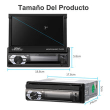 Cargar imagen en el visor de la galería, Radio Pantalla Retráctil  De 7 Pulgadas Mirror Link 1 Din Negro
