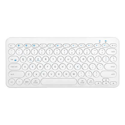 Teclado Retro Punk Estilo 78 Teclado K380 Bluetooth 5.0 Blanco Blanco