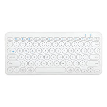 Cargar imagen en el visor de la galería, Teclado Retro Punk Estilo 78 Teclado K380 Bluetooth 5.0 Blanco Blanco
